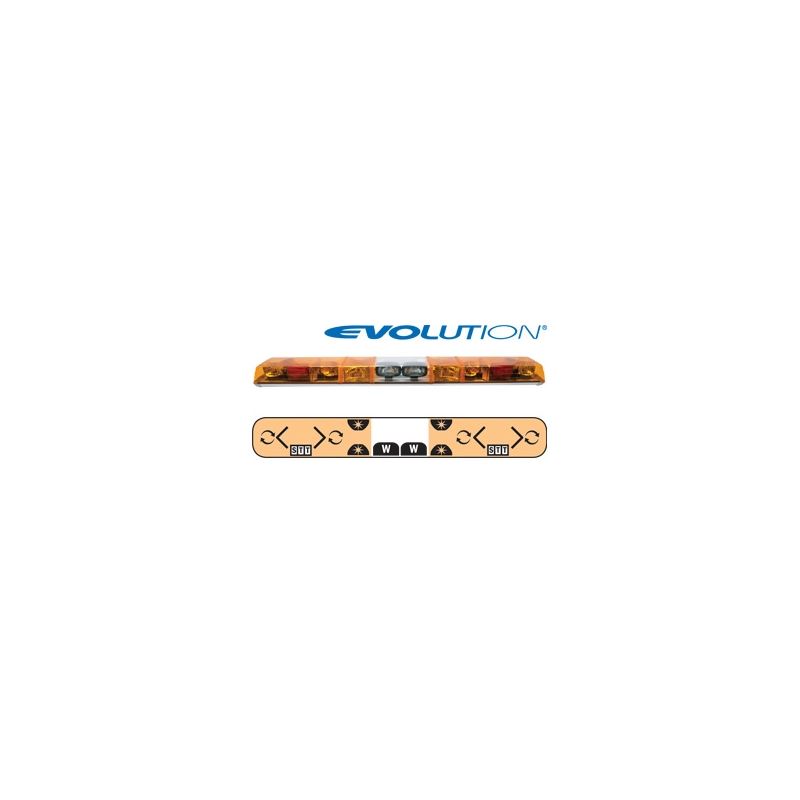 6605004 60" Evolution 4-Rotator Amber/Clear/A